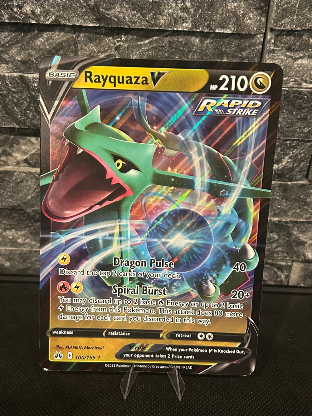 Pokemon Rayquaza V Jumbo Promo Card 100/159 from Crown 👑 Zenith M/NM
